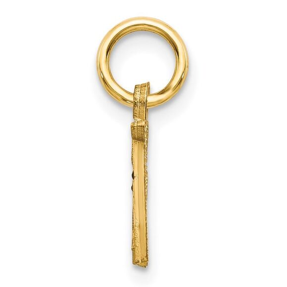 14k Yellow Gold, Isabelle Collection, Mini Letter A Initial Charm - Picture 2 of 5